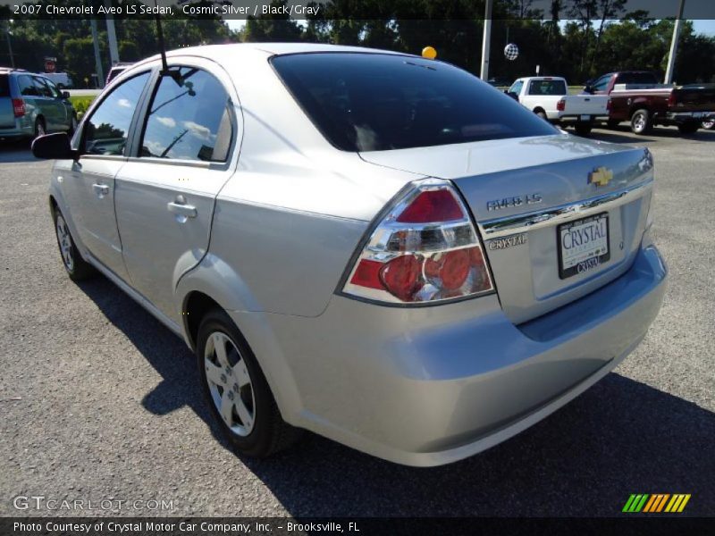 Cosmic Silver / Black/Gray 2007 Chevrolet Aveo LS Sedan