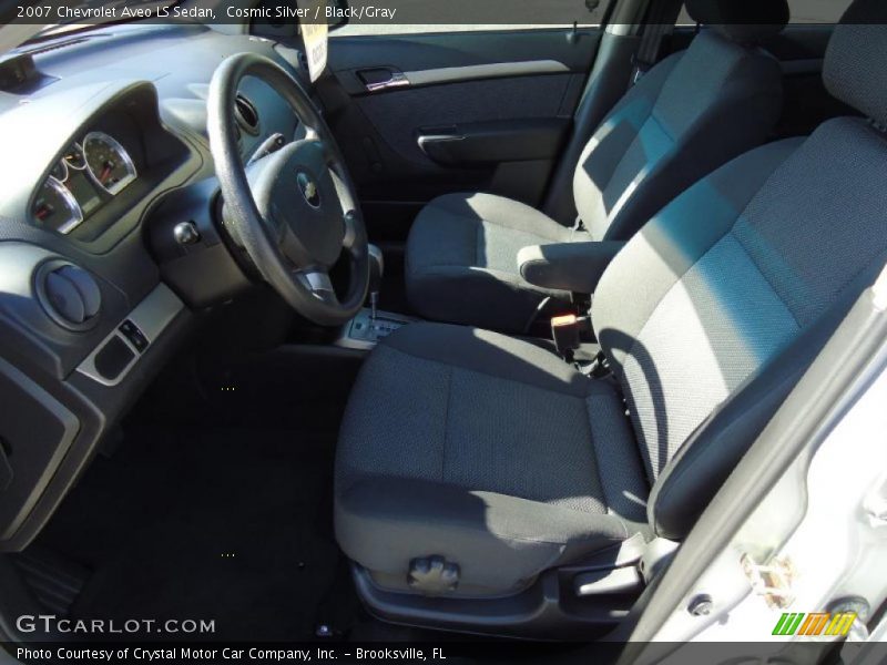 Cosmic Silver / Black/Gray 2007 Chevrolet Aveo LS Sedan