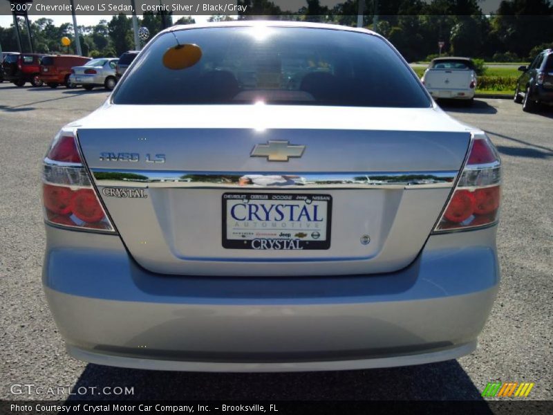 Cosmic Silver / Black/Gray 2007 Chevrolet Aveo LS Sedan