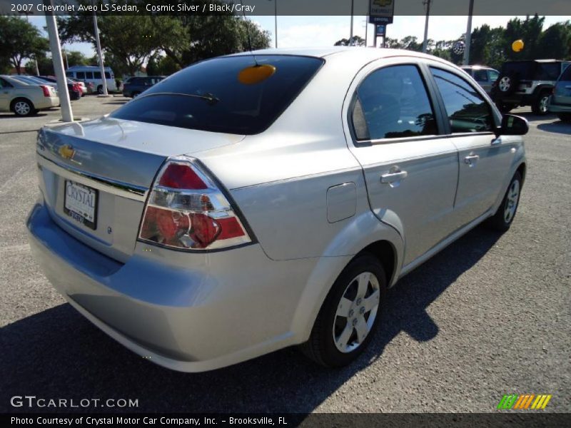 Cosmic Silver / Black/Gray 2007 Chevrolet Aveo LS Sedan