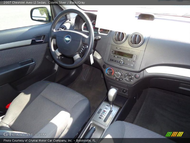 Cosmic Silver / Black/Gray 2007 Chevrolet Aveo LS Sedan