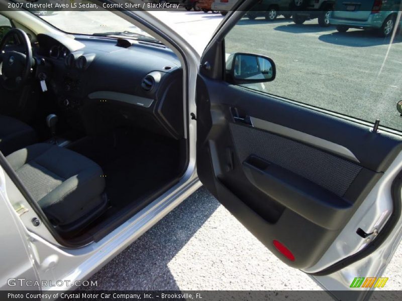 Cosmic Silver / Black/Gray 2007 Chevrolet Aveo LS Sedan