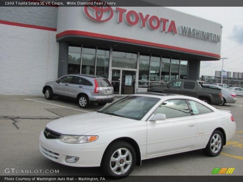 White Diamond Pearl / Ivory 1999 Toyota Solara SE V6 Coupe