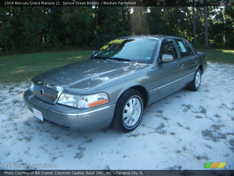 Spruce Green Metallic / Medium Parchment 2004 Mercury Grand Marquis LS