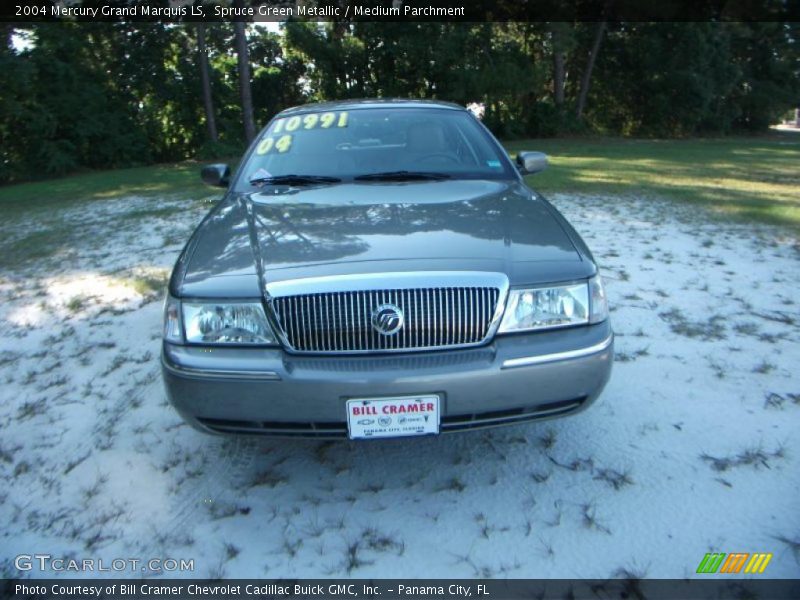 Spruce Green Metallic / Medium Parchment 2004 Mercury Grand Marquis LS