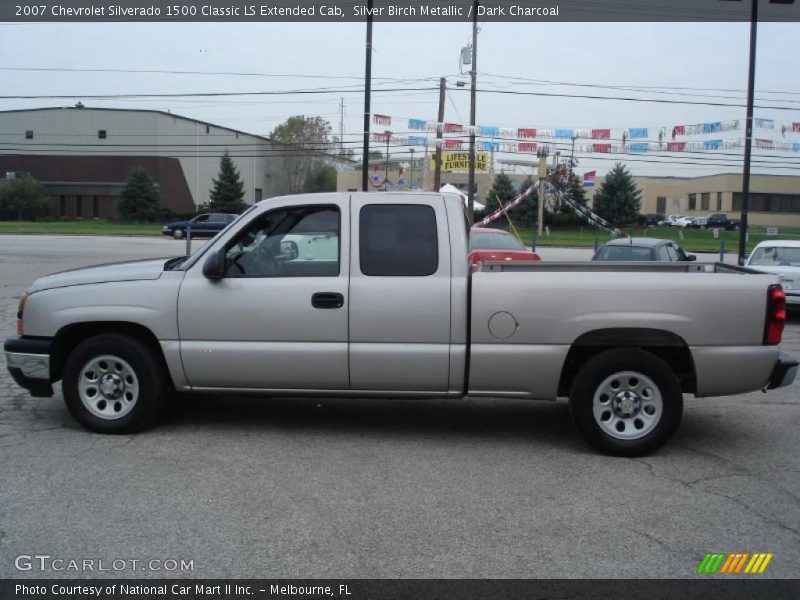 Silver Birch Metallic / Dark Charcoal 2007 Chevrolet Silverado 1500 Classic LS Extended Cab