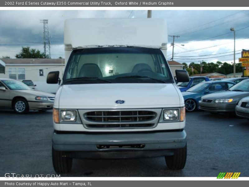 Oxford White / Medium Graphite 2002 Ford E Series Cutaway E350 Commercial Utility Truck