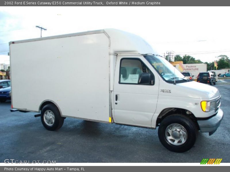 Oxford White / Medium Graphite 2002 Ford E Series Cutaway E350 Commercial Utility Truck
