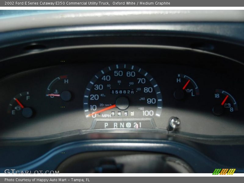 Oxford White / Medium Graphite 2002 Ford E Series Cutaway E350 Commercial Utility Truck