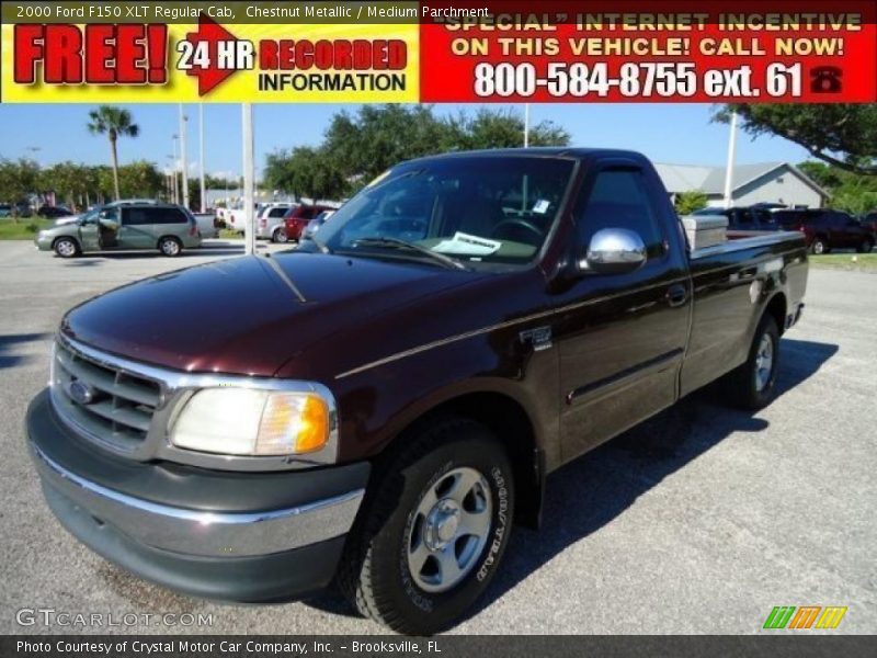 Chestnut Metallic / Medium Parchment 2000 Ford F150 XLT Regular Cab