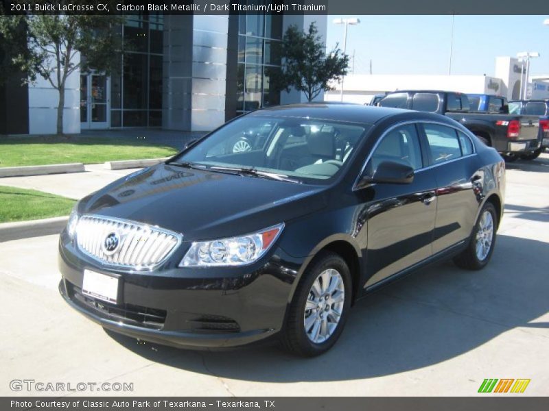 Carbon Black Metallic / Dark Titanium/Light Titanium 2011 Buick LaCrosse CX