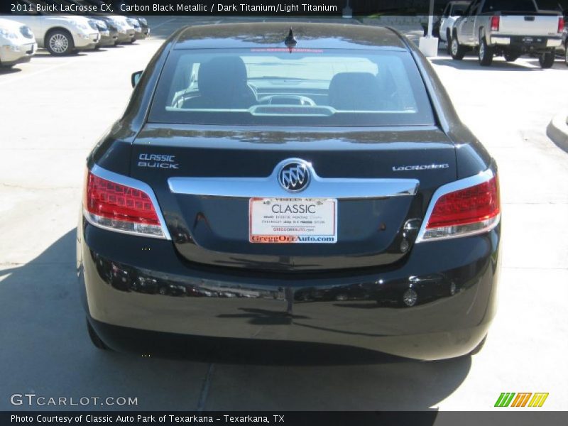 Carbon Black Metallic / Dark Titanium/Light Titanium 2011 Buick LaCrosse CX