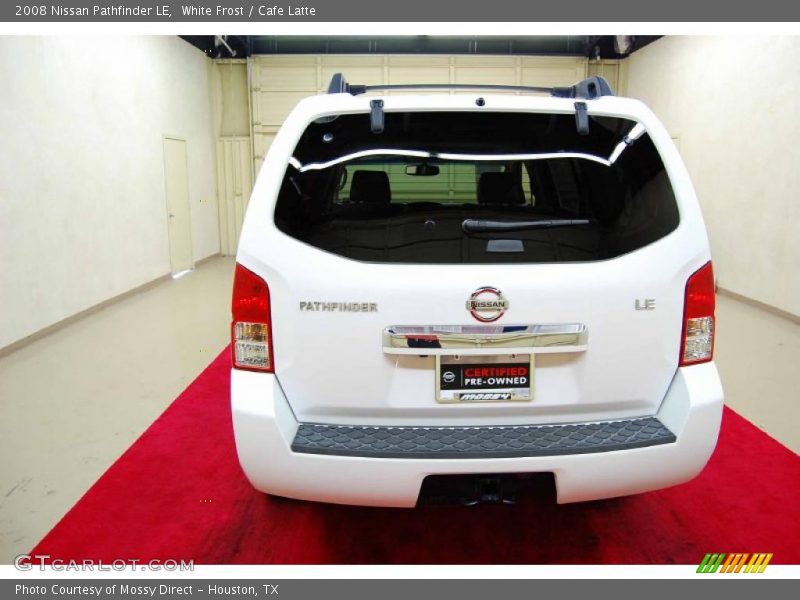 White Frost / Cafe Latte 2008 Nissan Pathfinder LE