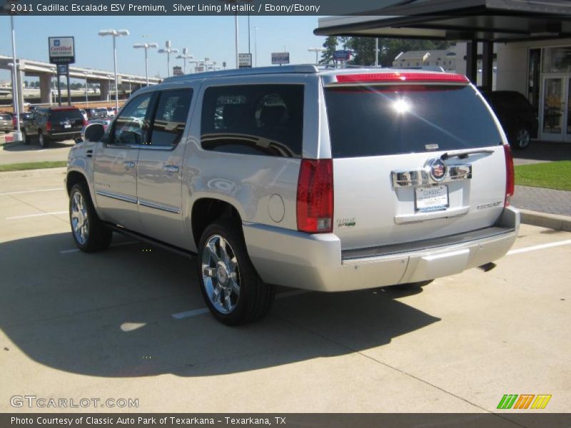 Silver Lining Metallic / Ebony/Ebony 2011 Cadillac Escalade ESV Premium
