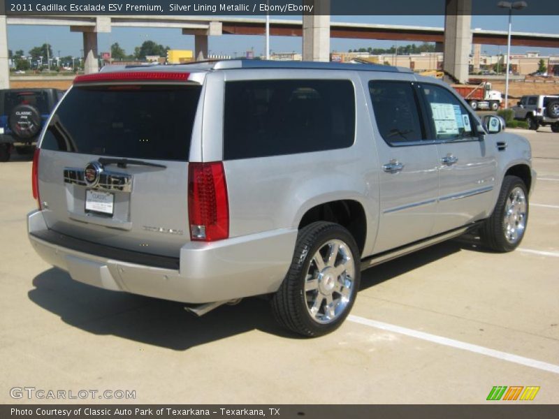Silver Lining Metallic / Ebony/Ebony 2011 Cadillac Escalade ESV Premium