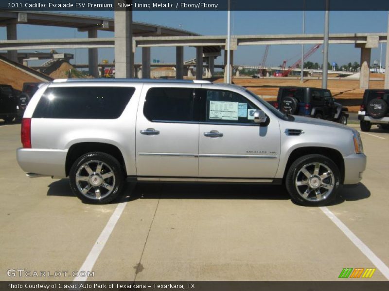 Silver Lining Metallic / Ebony/Ebony 2011 Cadillac Escalade ESV Premium