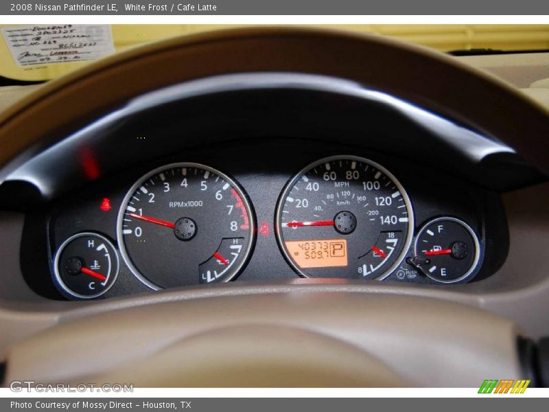 White Frost / Cafe Latte 2008 Nissan Pathfinder LE