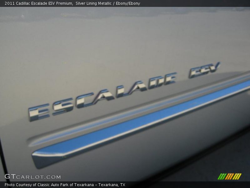Silver Lining Metallic / Ebony/Ebony 2011 Cadillac Escalade ESV Premium
