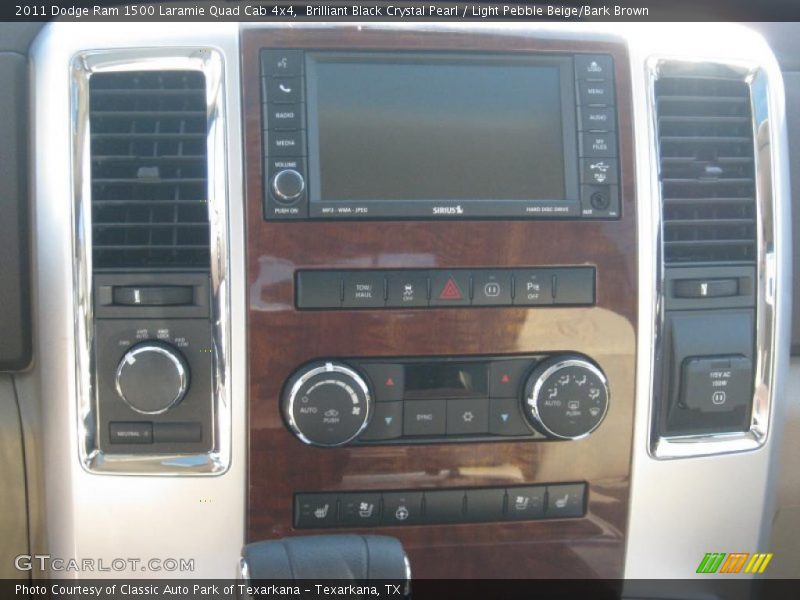 Brilliant Black Crystal Pearl / Light Pebble Beige/Bark Brown 2011 Dodge Ram 1500 Laramie Quad Cab 4x4