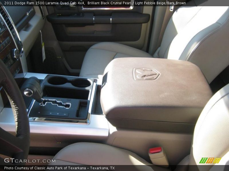 Brilliant Black Crystal Pearl / Light Pebble Beige/Bark Brown 2011 Dodge Ram 1500 Laramie Quad Cab 4x4