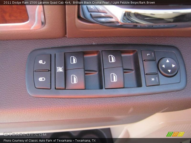 Brilliant Black Crystal Pearl / Light Pebble Beige/Bark Brown 2011 Dodge Ram 1500 Laramie Quad Cab 4x4