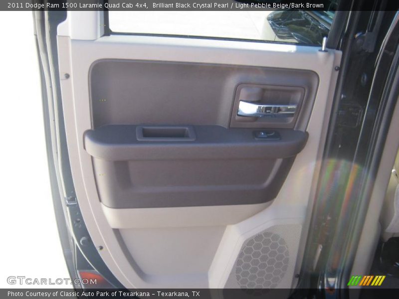 Brilliant Black Crystal Pearl / Light Pebble Beige/Bark Brown 2011 Dodge Ram 1500 Laramie Quad Cab 4x4