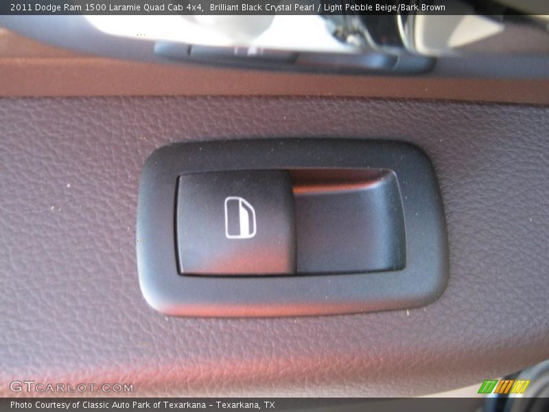 Brilliant Black Crystal Pearl / Light Pebble Beige/Bark Brown 2011 Dodge Ram 1500 Laramie Quad Cab 4x4