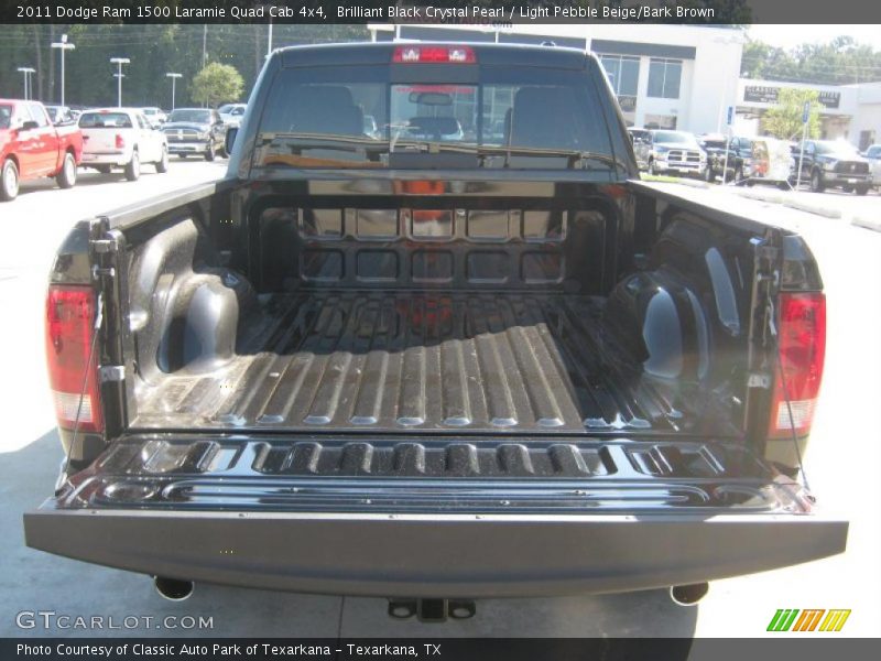 Brilliant Black Crystal Pearl / Light Pebble Beige/Bark Brown 2011 Dodge Ram 1500 Laramie Quad Cab 4x4