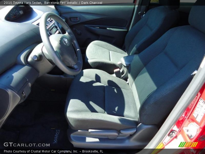 Barcelona Red Metallic / Dark Charcoal 2010 Toyota Yaris Sedan