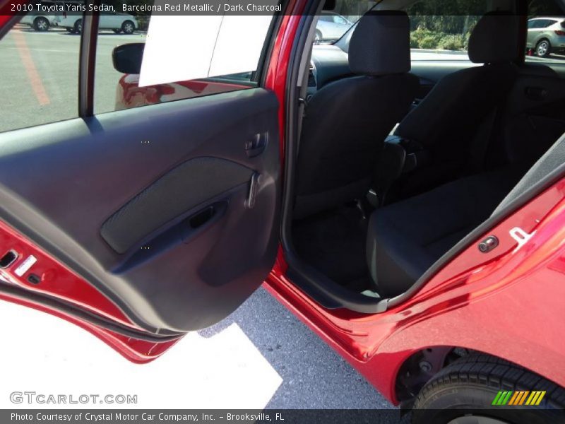 Barcelona Red Metallic / Dark Charcoal 2010 Toyota Yaris Sedan