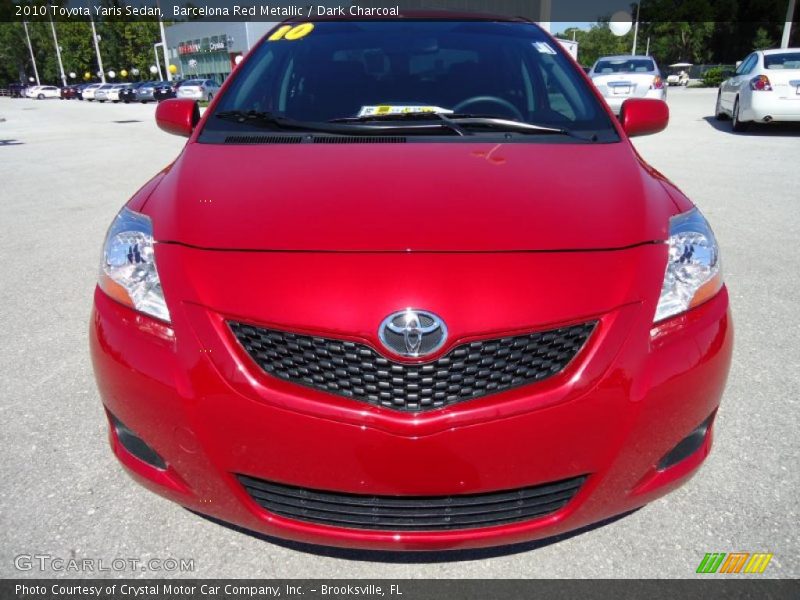 Barcelona Red Metallic / Dark Charcoal 2010 Toyota Yaris Sedan