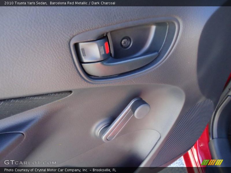 Barcelona Red Metallic / Dark Charcoal 2010 Toyota Yaris Sedan