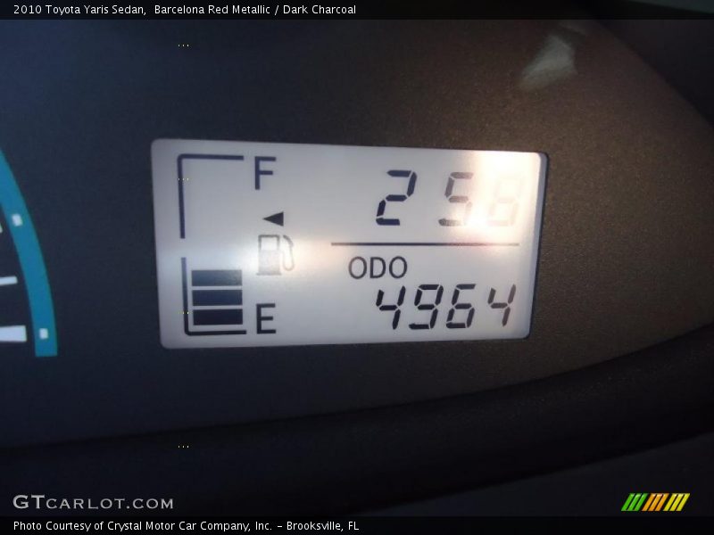 Barcelona Red Metallic / Dark Charcoal 2010 Toyota Yaris Sedan