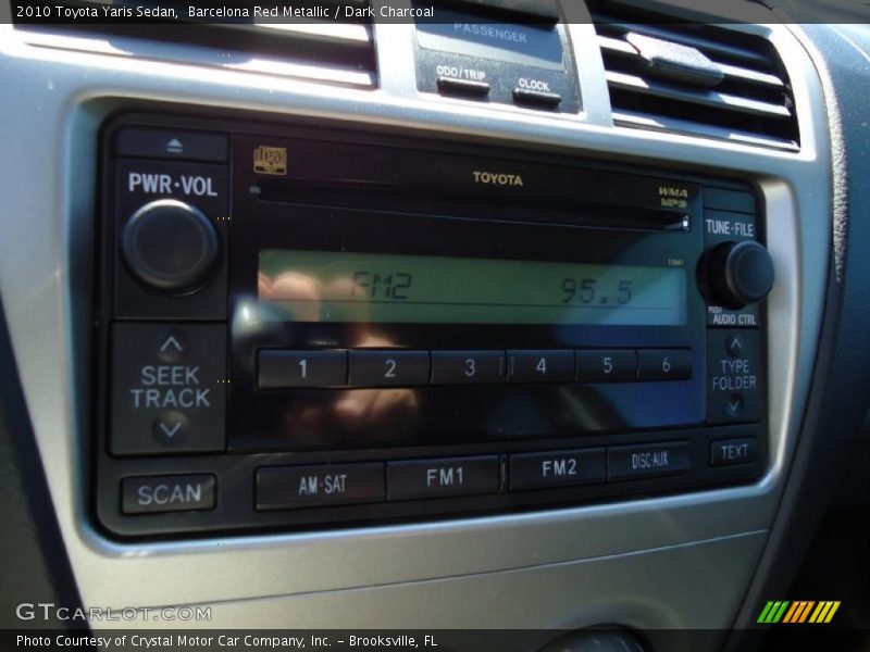 Barcelona Red Metallic / Dark Charcoal 2010 Toyota Yaris Sedan