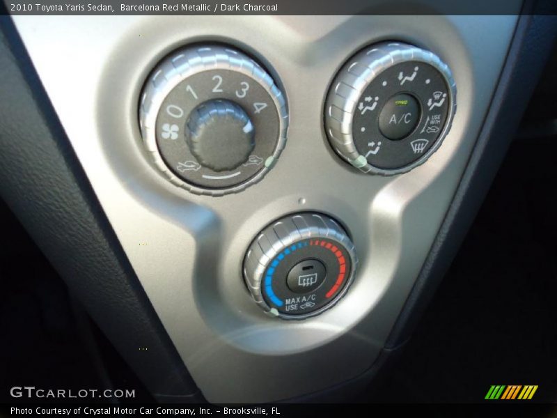 Barcelona Red Metallic / Dark Charcoal 2010 Toyota Yaris Sedan