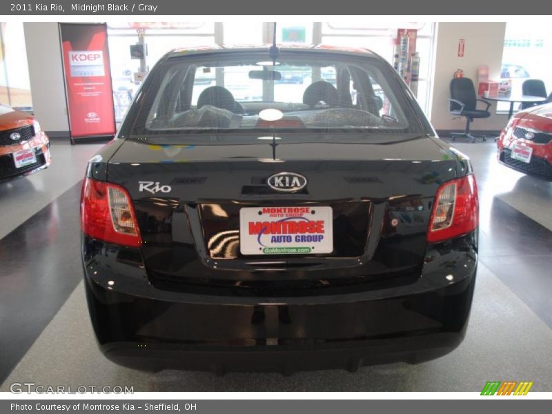 Midnight Black / Gray 2011 Kia Rio