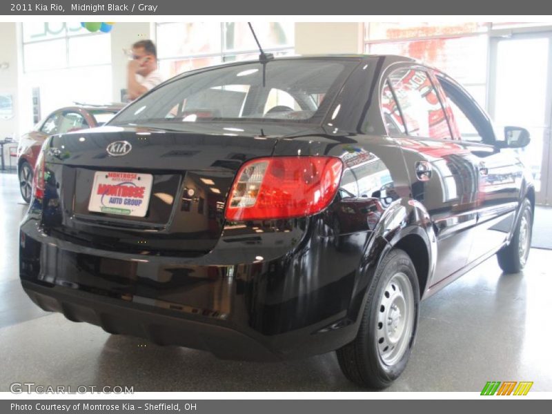 Midnight Black / Gray 2011 Kia Rio