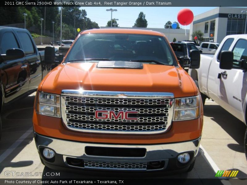 Fleet Tangier Orange / Dark Titanium 2011 GMC Sierra 2500HD Work Truck Crew Cab 4x4