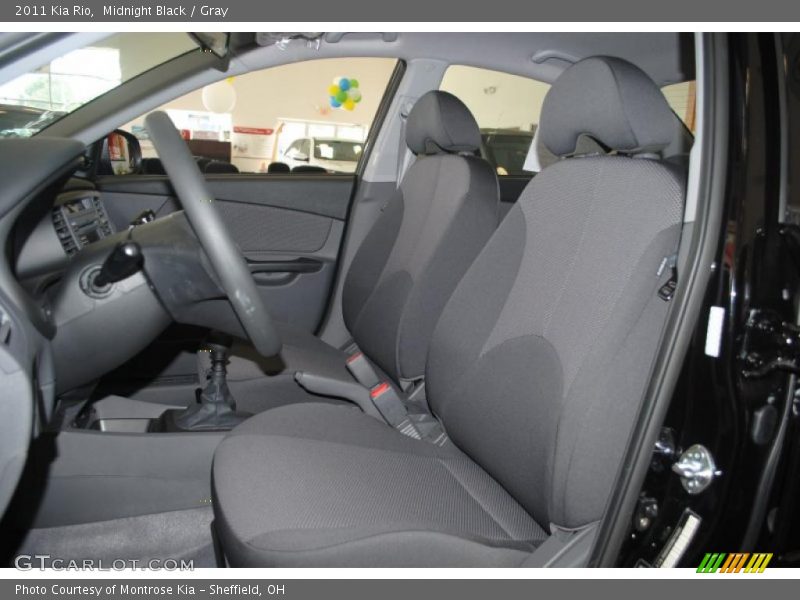 Midnight Black / Gray 2011 Kia Rio