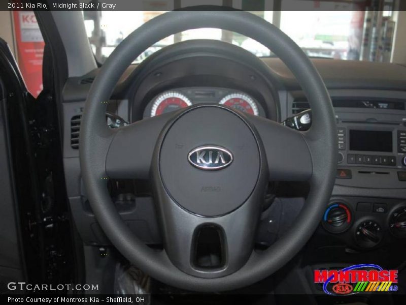 Midnight Black / Gray 2011 Kia Rio