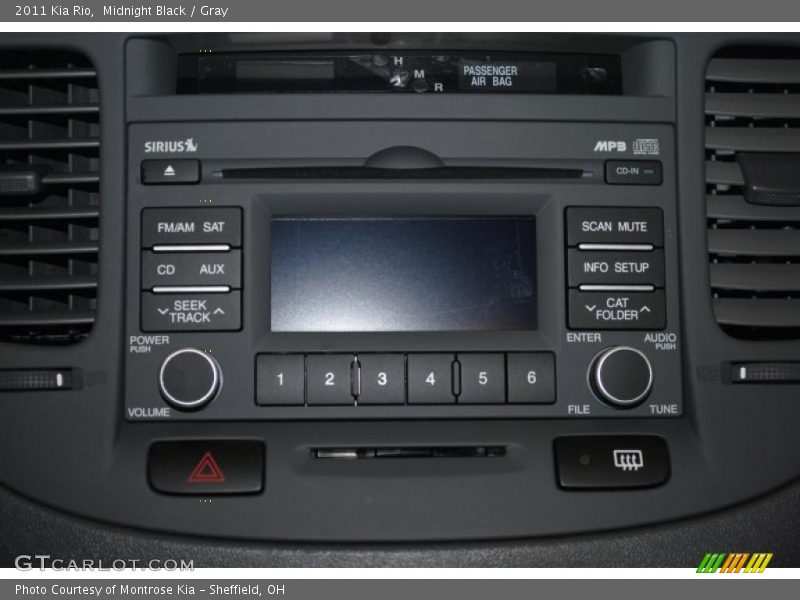 Midnight Black / Gray 2011 Kia Rio