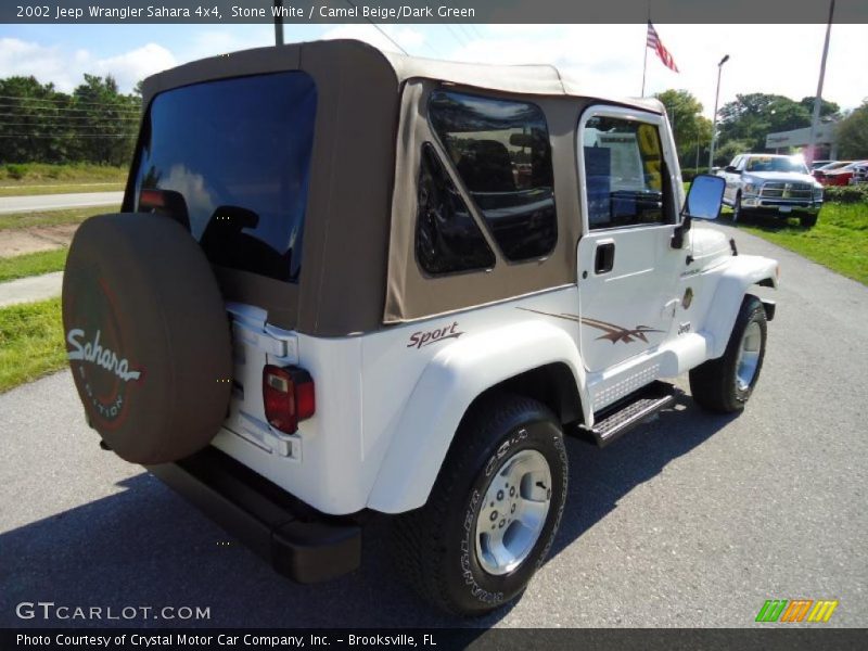 Stone White / Camel Beige/Dark Green 2002 Jeep Wrangler Sahara 4x4