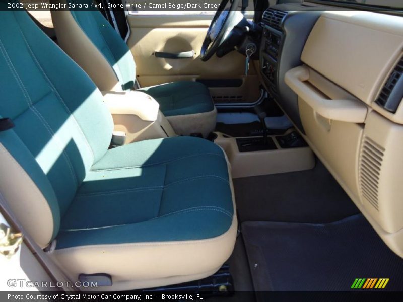 Stone White / Camel Beige/Dark Green 2002 Jeep Wrangler Sahara 4x4