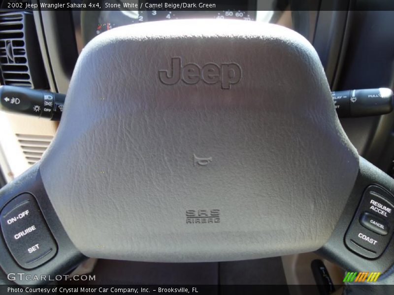 Stone White / Camel Beige/Dark Green 2002 Jeep Wrangler Sahara 4x4
