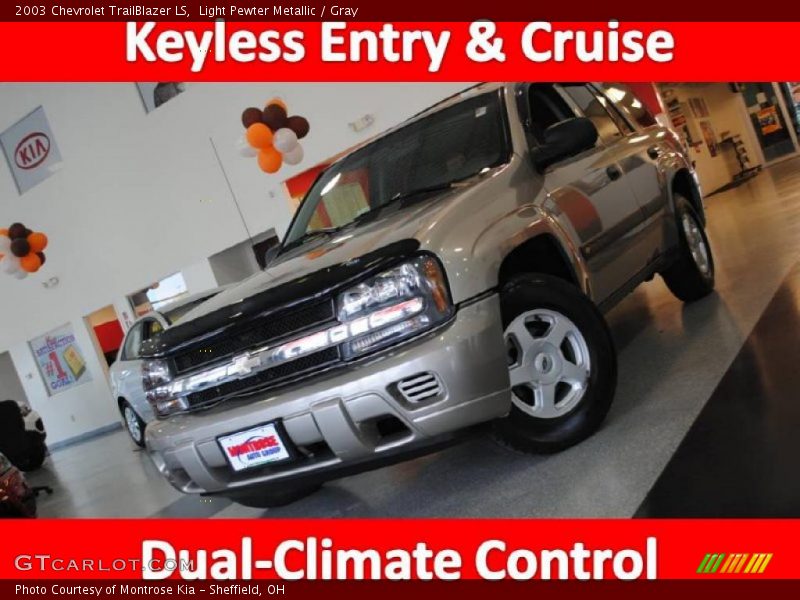 Light Pewter Metallic / Gray 2003 Chevrolet TrailBlazer LS