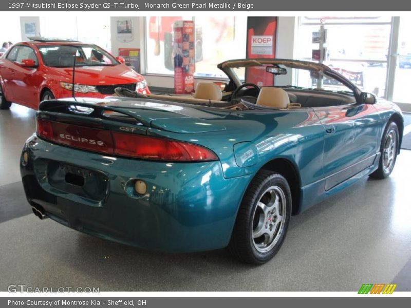 Monarch Green Pearl Metallic / Beige 1997 Mitsubishi Eclipse Spyder GS-T Turbo