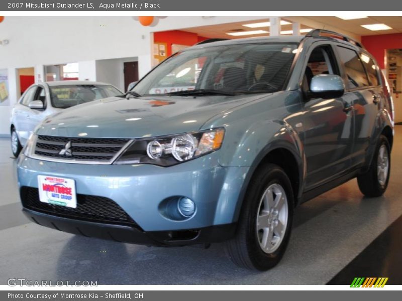 Aqua Metallic / Black 2007 Mitsubishi Outlander LS
