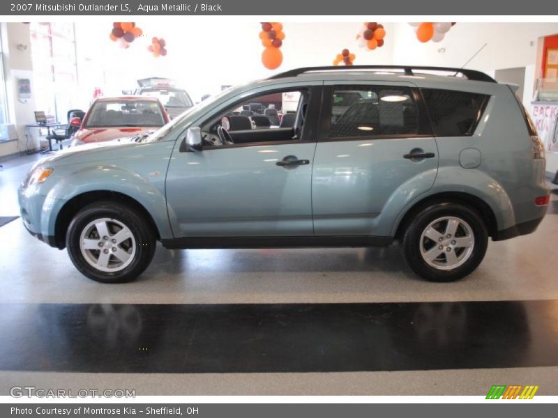 Aqua Metallic / Black 2007 Mitsubishi Outlander LS