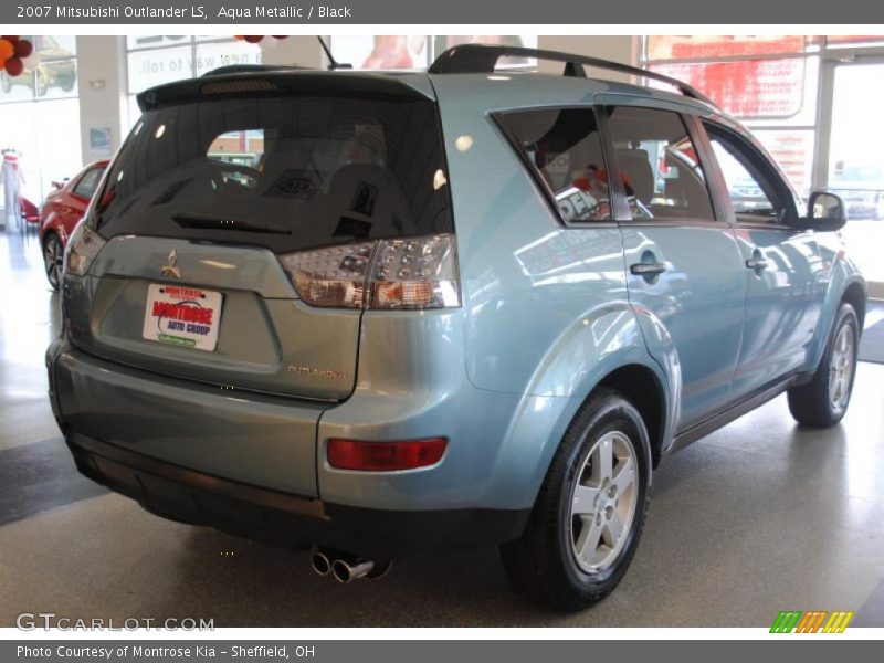 Aqua Metallic / Black 2007 Mitsubishi Outlander LS