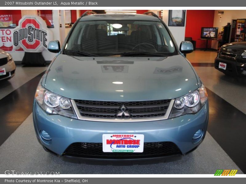 Aqua Metallic / Black 2007 Mitsubishi Outlander LS